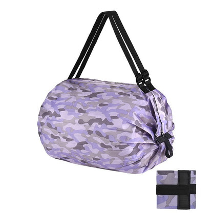 Large Capacity Shopping Bags Portable Foldable Women dealsniper-net Camouflage purple