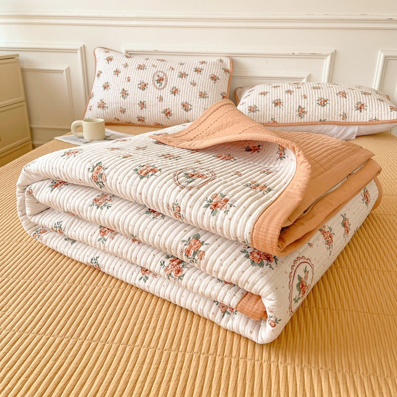 Quilted Bed Cover Three-piece Class A Maternal House DealSniper.net French Style Cameo Brown 200x230cm Bedspread
