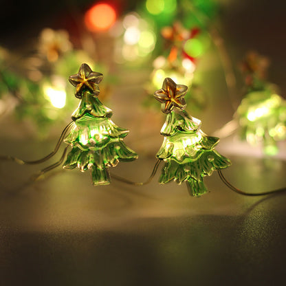 Christmas Gift Bell Christmas Tree Elk Maple Leaf Crutch Christmas Holidays DealSniper.net Christmas Tree 10 Lights 2AA