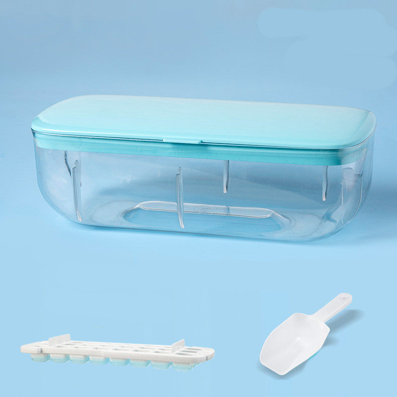 Ice Cube Tray With Storage Box Quick Demould Ice Cube Moulds Deals DealSniper.net Blue Single layer