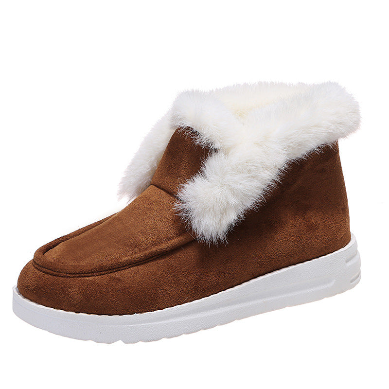 Snow Boots Warm Winter Shoes Plush Fur Ankle Boots Women Women DealSniper.net