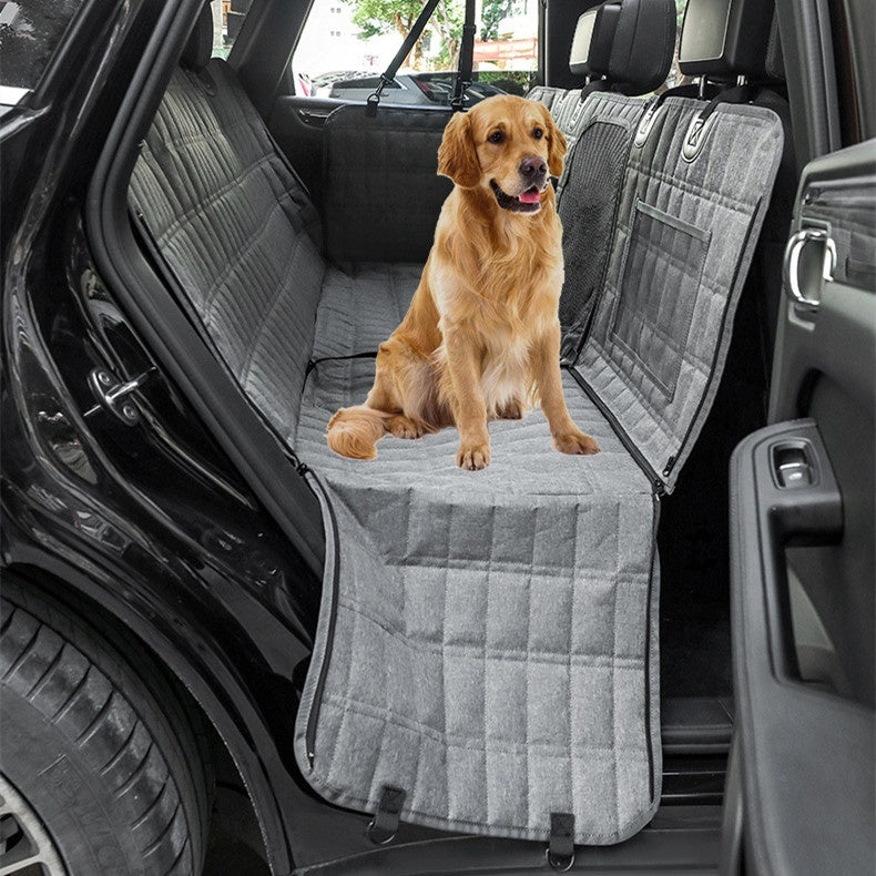 Pet Car Travel Rear Seat Cushion Dog Travel Toilet Pets dealsniper-net KC21 gray rectangular mesh