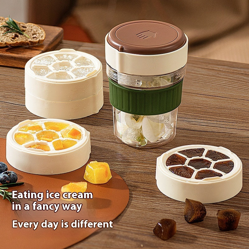 500ML Iced Brew Coffee Cup With Ice Cube Tray Kitchen dealsniper-net