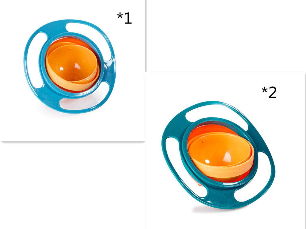 360 Rotate Universal Spill-proof Bowl Dishes kids toys DealSniper.net D set 3PC