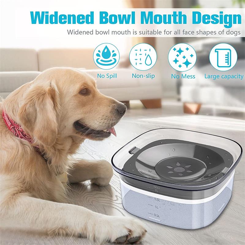 70oz Dog Water Bowl Large Capacity Spill Proof Dog Bowl Pets dealsniper-net