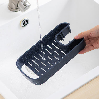 Sink Shelf Soap Sponge Drain Rack Storage Basket Kitchen dealsniper-net