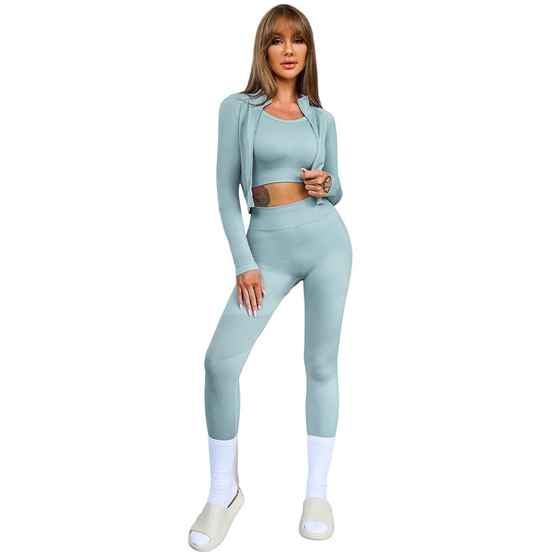 New Solid Color Sleeveless Sports Suit Women Women Gym From House LC2611507 Blue L