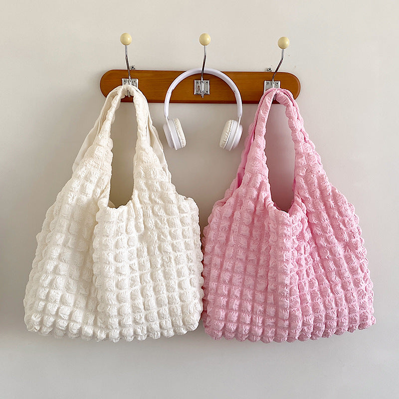 Cute Pleated Puff Shouder Bag Women Large-capacity Cloud Armpit Bag Winter Fashion Handbags Girls Women DealSniper.net