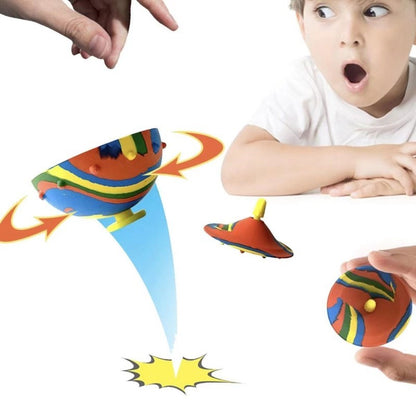 Children Toys Camouflage Bounce Rubber Popping Bowls Novelty Kids