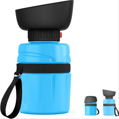 Dog Travel Portable Water Bottle Pets Gym From House Blue 520ML