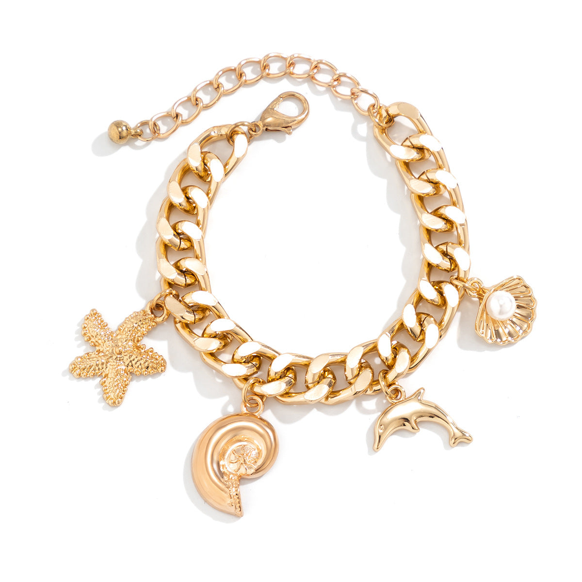 Creative Boho Conch Dolphin Starfish Pendant Fashion Jewelry Jewelry dealsniper-net
