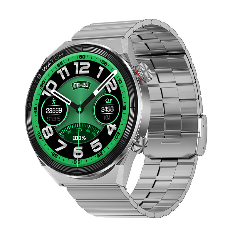 Smart Watch Bluetooth Calling Heart Rate Music Playback Jewelry DealSniper.net Silver Steel