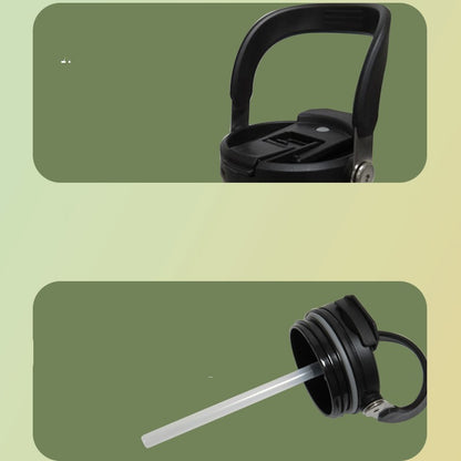 304 Stainless Steel Vacuum Cup With Double Drinking Mouth Design Kitchen DealSniper.net