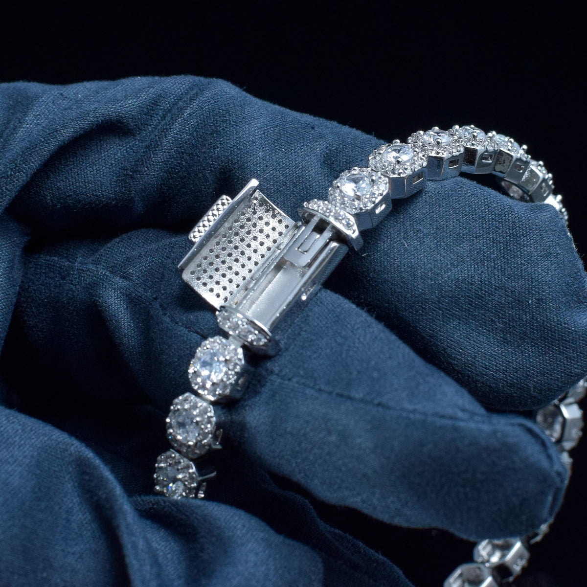 Cross-Border 6mm Ice-Clear Zircon Tennis Chain Men's Hip-Hop Jewelry Gym From House