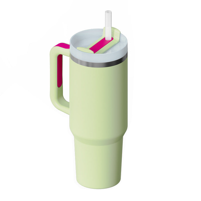 Valentines Day Gift Thermal Mug 40oz Straw Coffee Insulation Cup Holidays dealsniper-net Light Green 1200ML