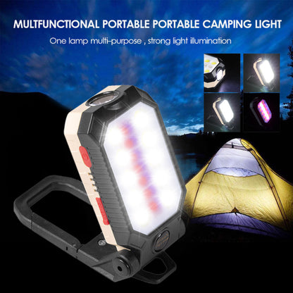 Folding USB Rechargeable COB Work Light Portable LED Flashlight Outdoor DealSniper.net