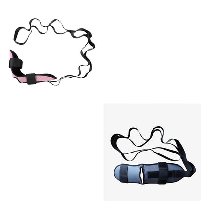 Fitness Yoga Ligament Stretching Belt Foot Rehabilitation Strap Sports Gym From House Grey and Pink 1Set