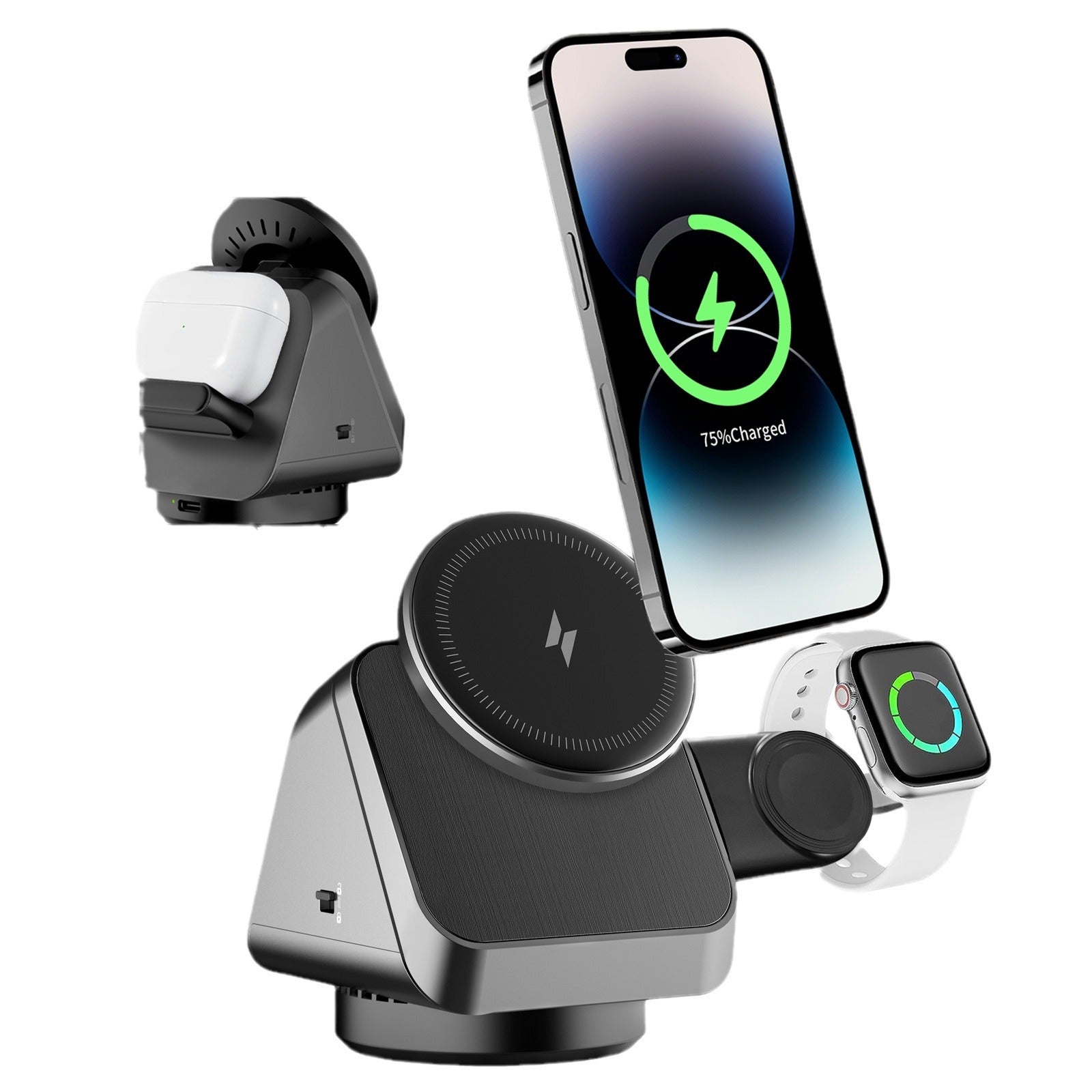 Three-in-one Magsafe Magnetic Wireless Charger Gadgets Gym From House