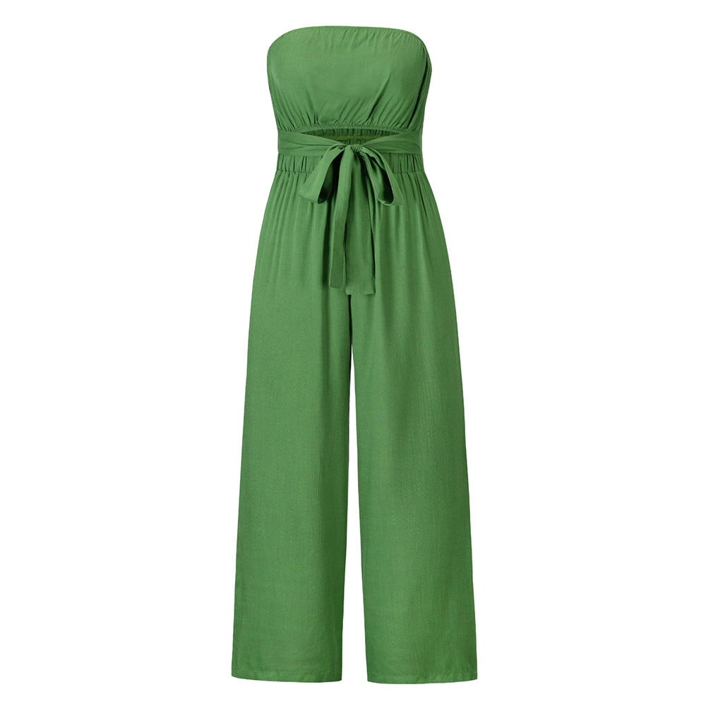 Women's New Casual Fashion Jumpsuit Women Gym From House Green 2XL
