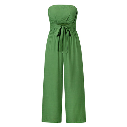 Women's New Casual Fashion Jumpsuit Women Gym From House Green 2XL