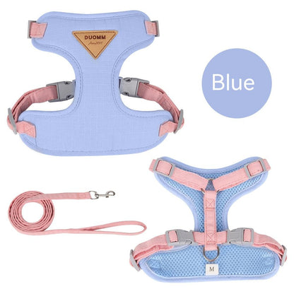 Hot Sale Dog Breast Strap Anti Breaking Loose Pet Harness Pets dealsniper-net Blue L