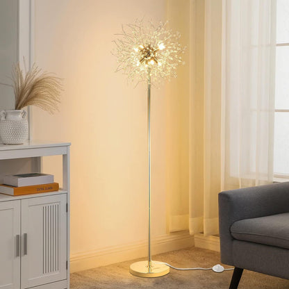 Bedroom Crystal Floor Lamp 69 Inch High Pole Lamp