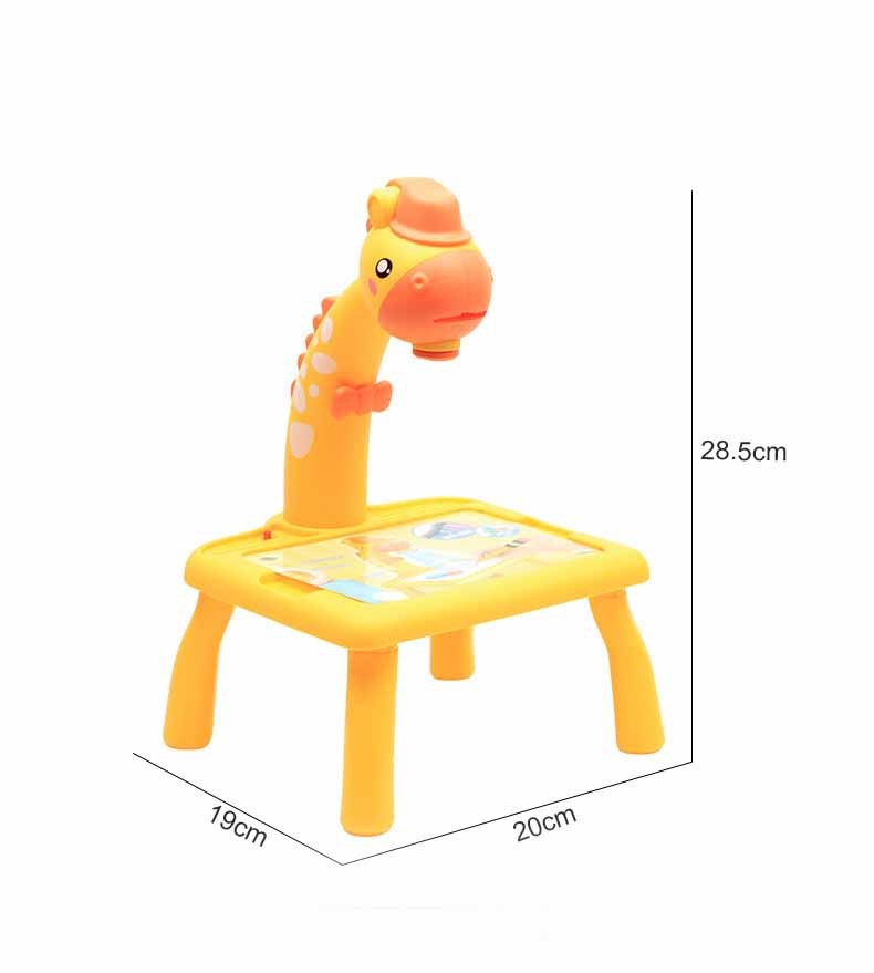 Cartoon Giraffe Projection Painting Study Desk Kids dealsniper-net