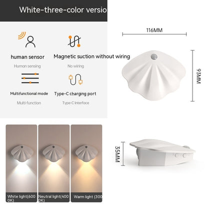 Magnetic Wiring Free Indoor Wall Lamp Charging Home Decor Gym From House PRO Version White USB