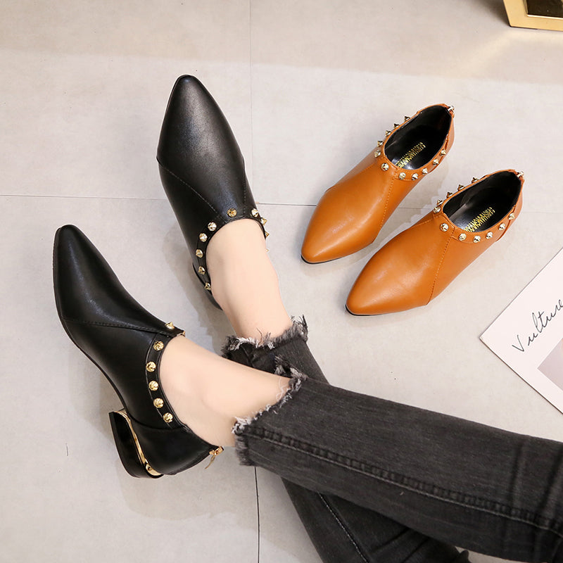 New Style Pointed Rivet Fashion Casual Single Shoes Women Women dealsniper-net