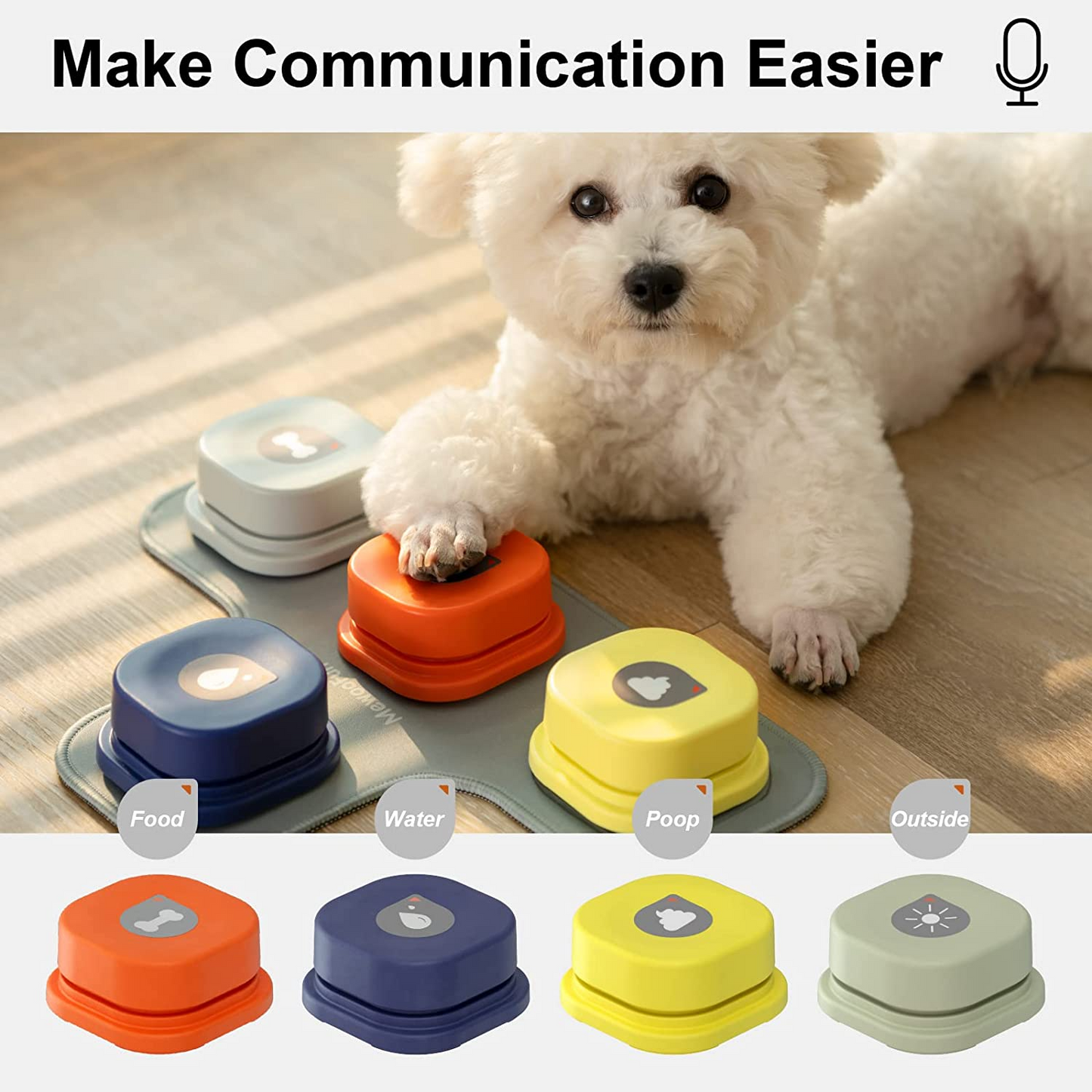 MEWOOFUN Dog Button Record Talking Pet Communication Vocal Pets dealsniper-net