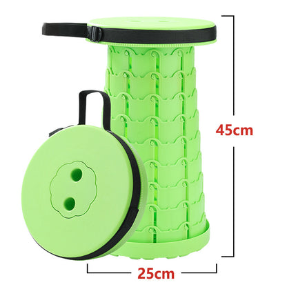 Children's Rainbow Folding Stool Portable Retractable Chair Kids dealsniper-net Adult Style Monochrome Green