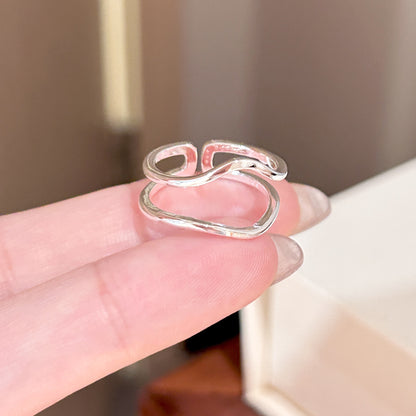 Simple Zircon Plain Ring Women's Niche Light Luxury Jewelry Gym From House J3386