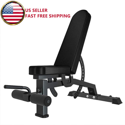 Adjustable Strength Training Bench Press Home Full Body Workout Sports Gym From House Black
