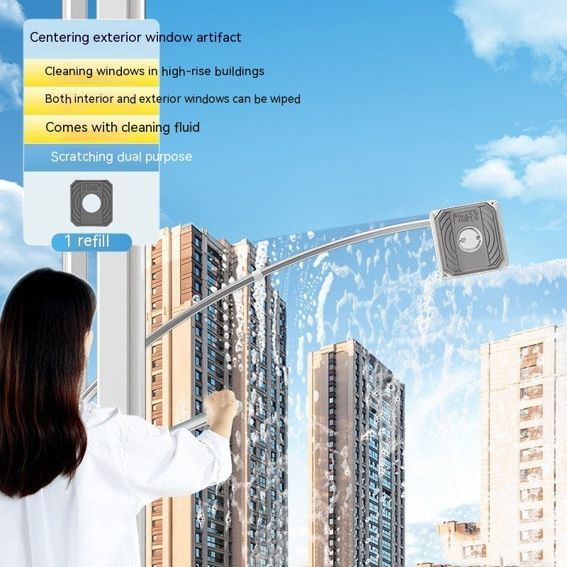 Glass Wiper High-rise Outer Window Double-sided Cleaner House dealsniper-net