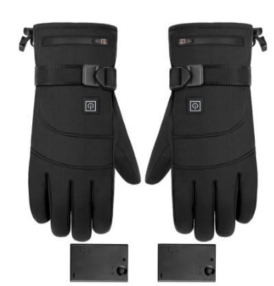 Winter Electric Heated Gloves Motorcycle Touch Screen Gloves Outdoor dealsniper-net Battery box type A1 One size