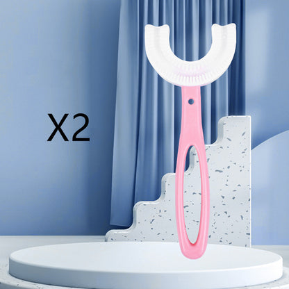 Children's U-shaped Food Grade Soft Rubber Toothbrush Health dealsniper-net