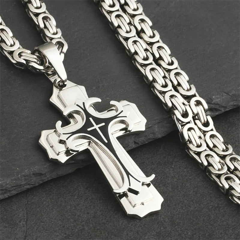 Fashion Jewelry Christian Trinity Latin Cross Necklace Jewelry dealsniper-net