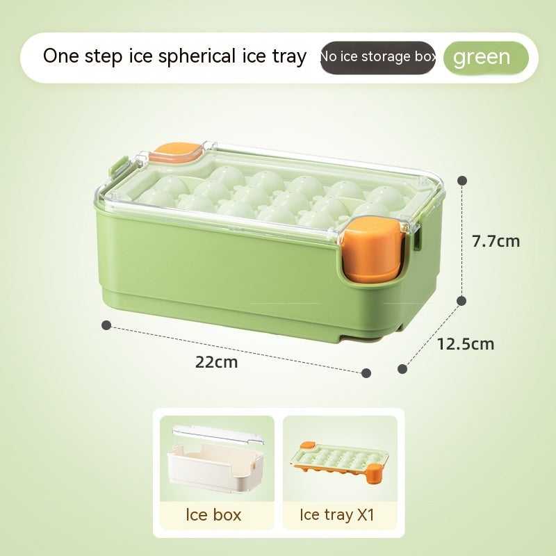 Ice Cube Mold Household Ice Hockey Storage Box Kitchen dealsniper-net Green Without Ice Box