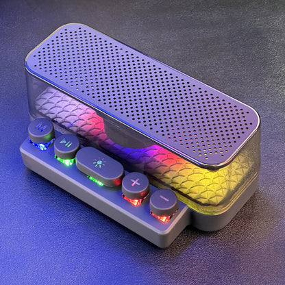 Colorful Bluetooth Speaker Keyboard Luminous Gadgets dealsniper-net Black usb