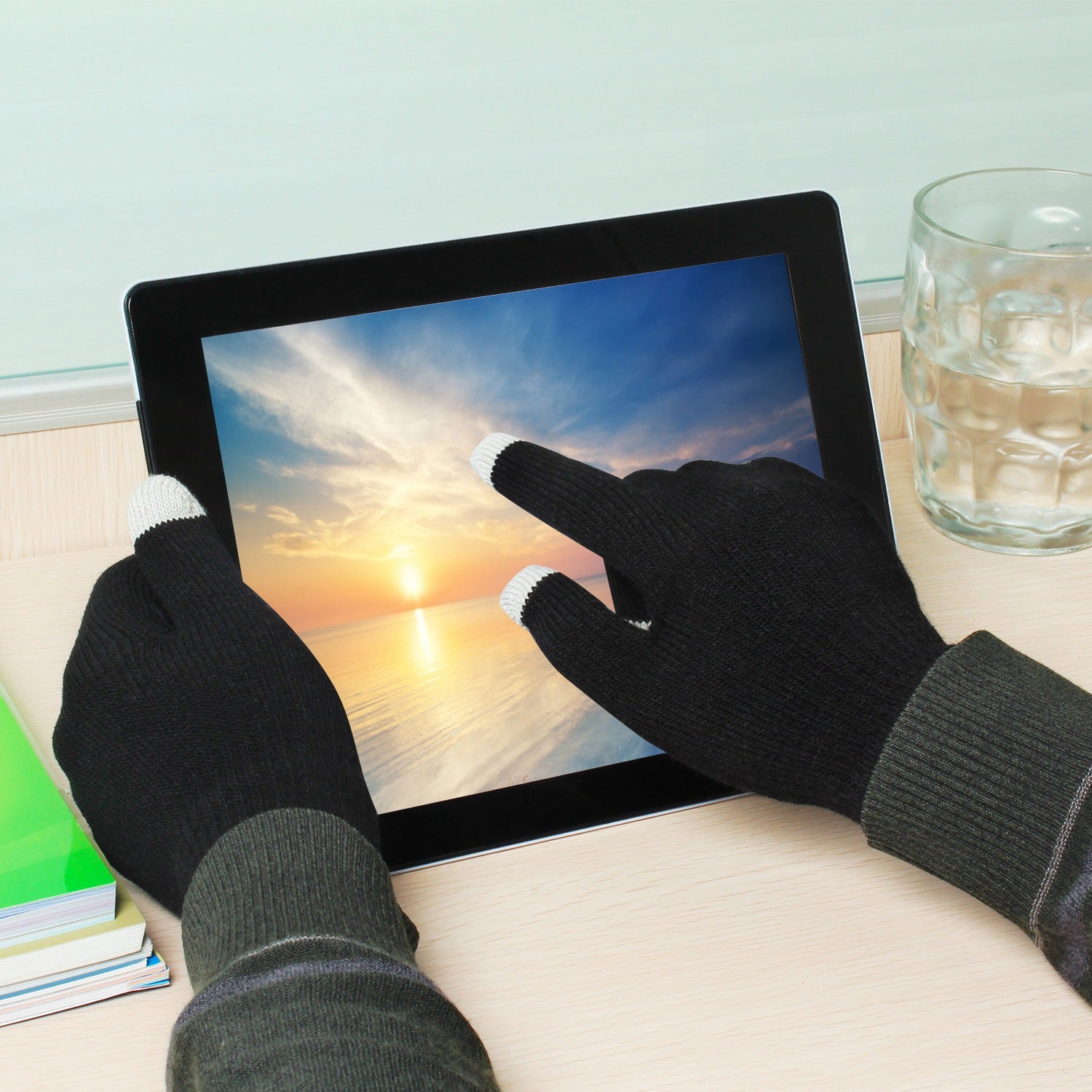 Unisex Touch Screen Gloves Full Finger Winter Warm Knitted Gloves Outdoor Gym From House
