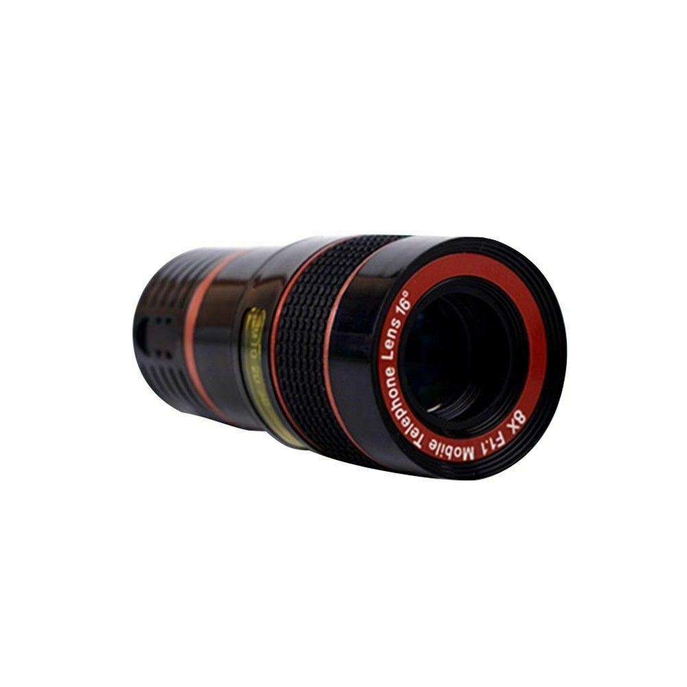 HD 8X Clip On Optical Zoom Telescope Camera Lens For Universal Mobile Cell Phone Phones DealSniper.net