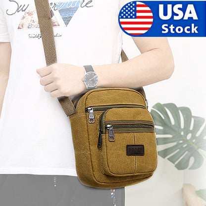 Men's Crossbody Messenger Bag Canvas Bags Casual Shoulder Satchel Handbag Pouch Men DealSniper.net