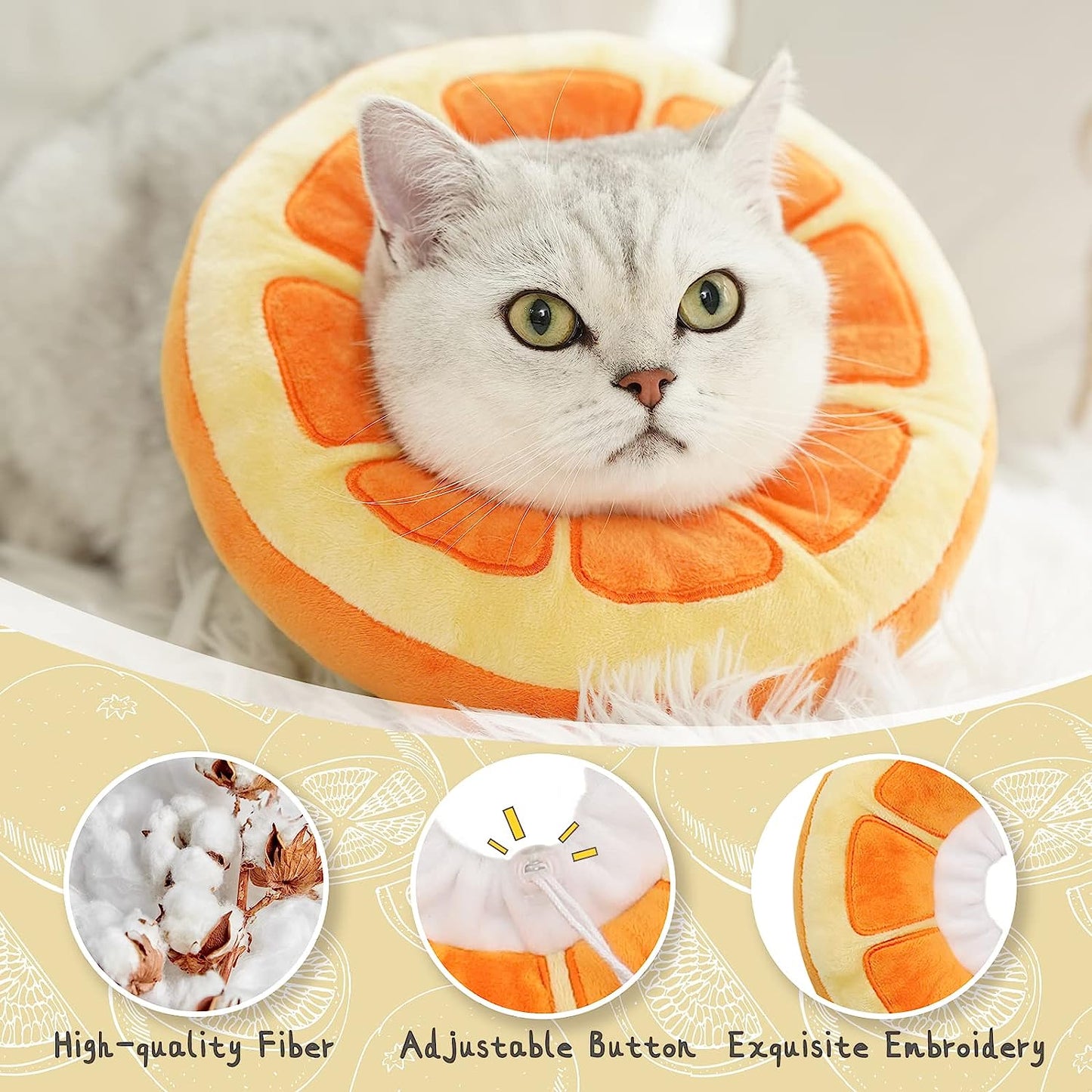 Cute Cat Collar Cone For Recovery After Surgery Pets dealsniper-net
