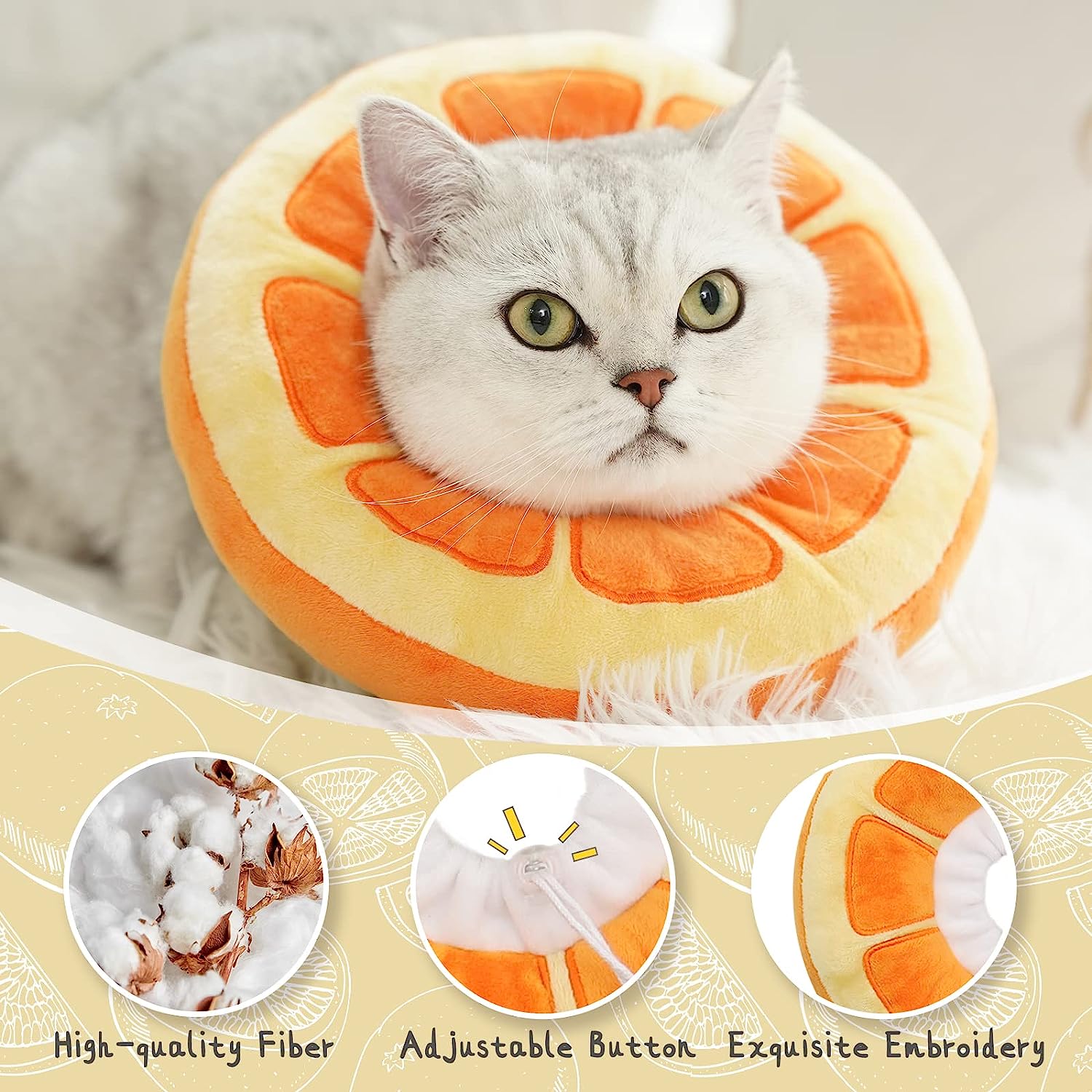 Cute Cat Collar Cone For Recovery After Surgery Pets dealsniper-net