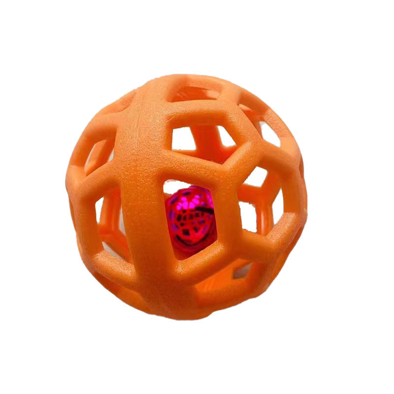 Dog Chew Ball Toy TPR Pets Interactive Training Toys Pets dealsniper-net Orange Bell Ball 9cm