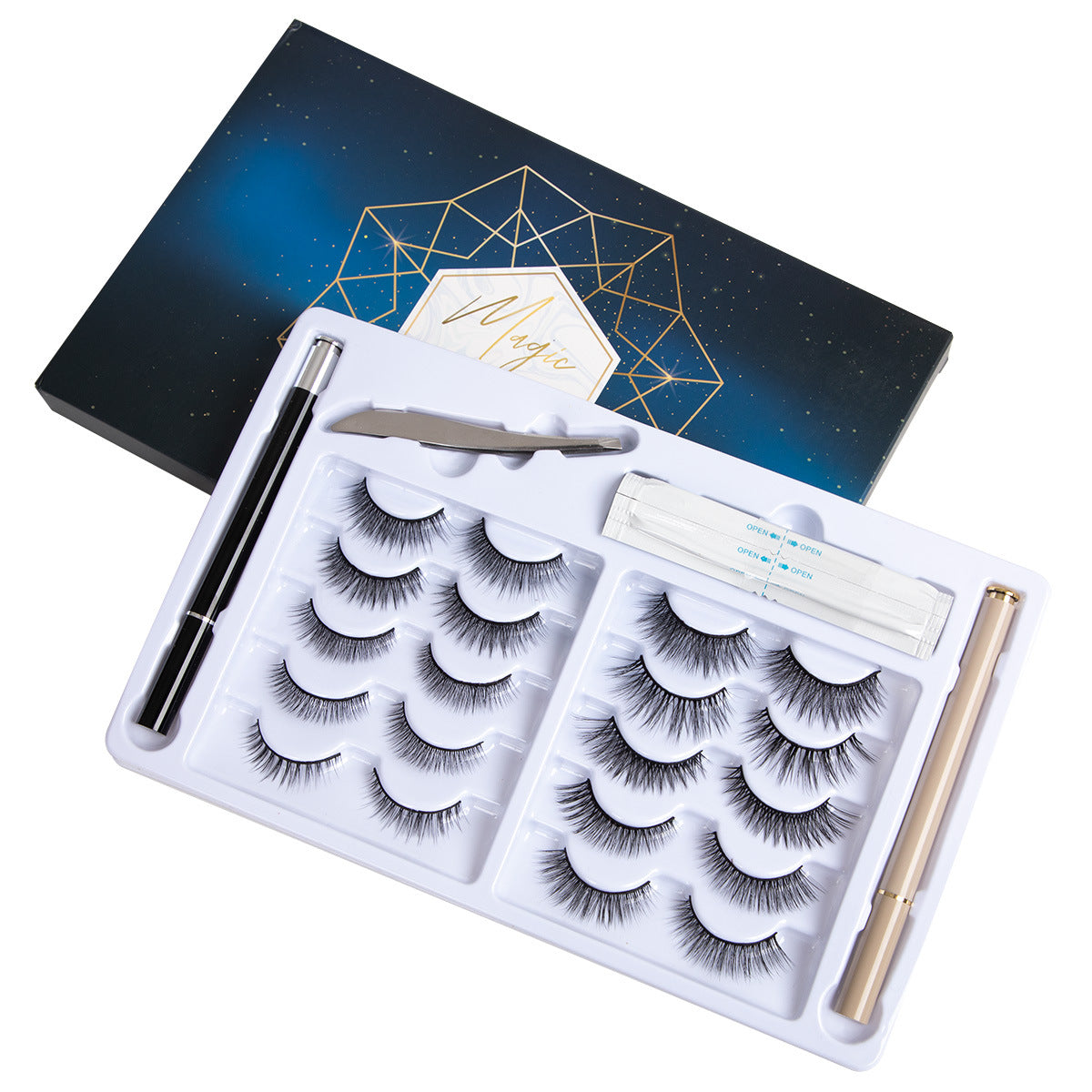 Natural Eyeliner Black Transparent Self-adhesive False Eyelashes