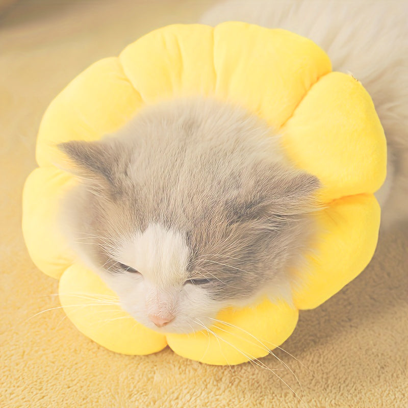 Cat Small Dog Recovery Collar, Cute Sunflower Neck Cone Pets Gym From House