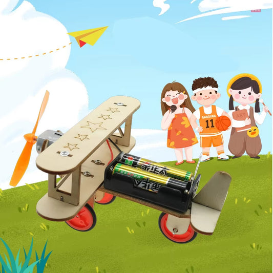 Wooden DIY Airplane Kids Puzzles Helicopter School Projects