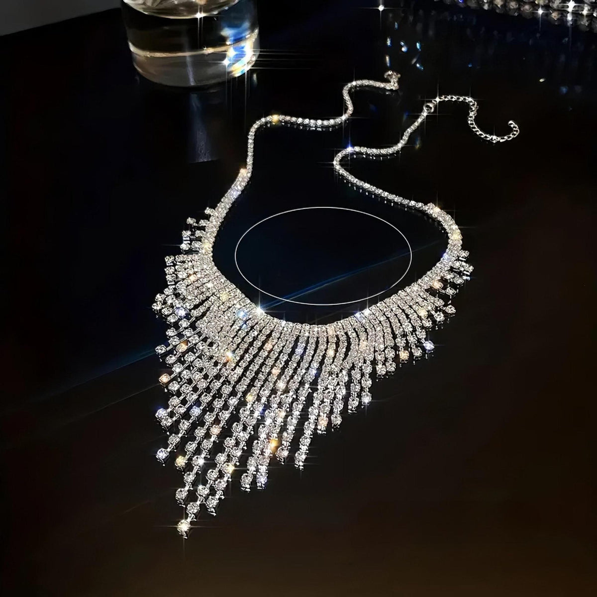 Exaggerated Stylish Trendy Necklace Spring New Diamond Tassel Jewelry Gym From House