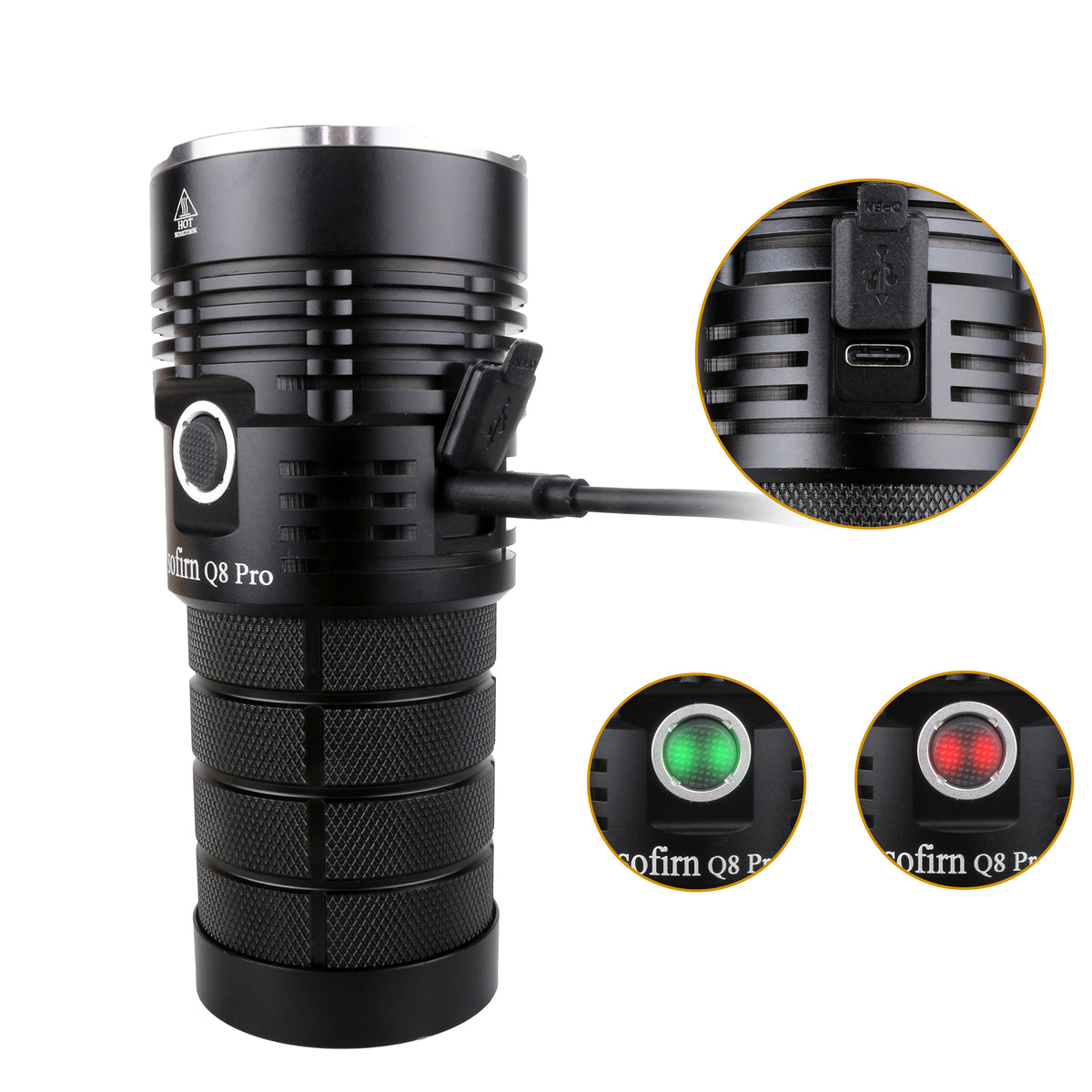 Strong Light Flashlight 18650C Port Direct Charge Outdoor DealSniper.net
